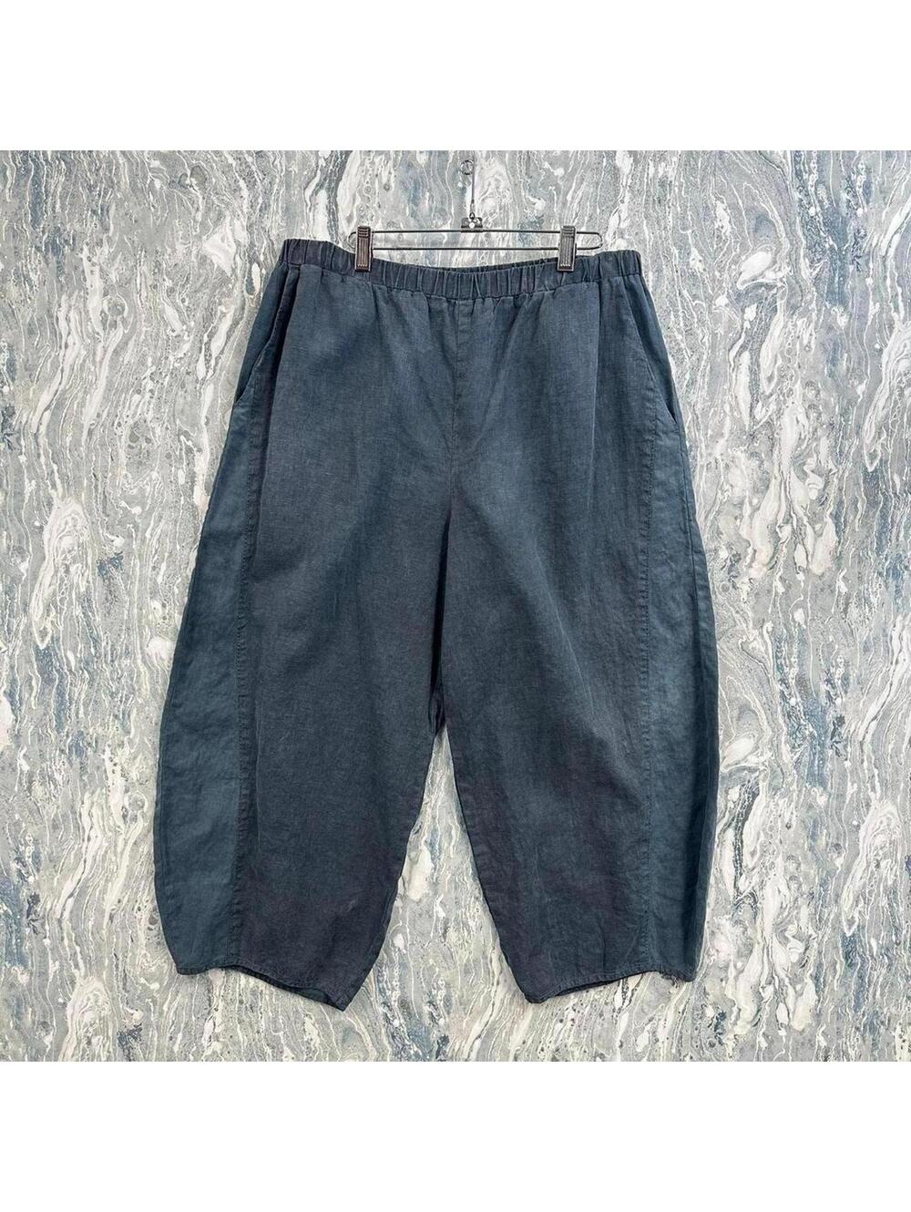 Indie blue wide leg parachute pants (L)